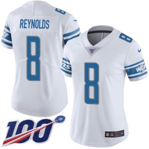 lions #8 josh reynolds white women's stitched nfl 100th season vapor untouchable limited wholesale jersey