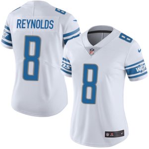 Lions #8 Josh Reynolds White Women's Stitched NFL Vapor Untouchable Limited Jersey