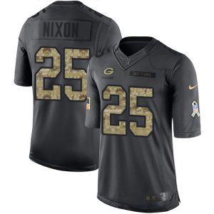 Packers #25 Keisean Nixon Black Men's Stitched NFL Limited 2024 Salute to Service Jersey