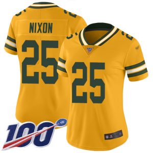 packers #25 keisean nixon gold women's stitched nfl limited inverted legend cheap jersey