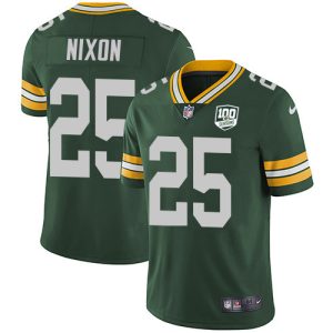 Packers #25 Keisean Nixon Green Team Color Men's 100th Season Stitched NFL Vapor Untouchable Limited Jersey