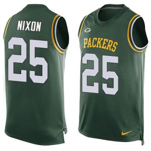 packers #25 keisean nixon green team color men's stitched nfl limited tank top cheap jersey