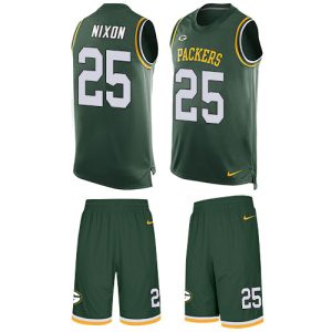 cheap Packers #25 Keisean Nixon Green Team Color Men's Stitched NFL Limited Tank Top Suit Jersey