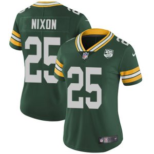 packers #25 keisean nixon green team color women's 100th season stitched nfl vapor untouchable limited wholesale jersey