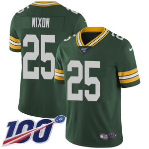 wholesale Packers #25 Keisean Nixon Green Team Color Youth Stitched NFL 100th Season Vapor Untouchable Limited Jersey