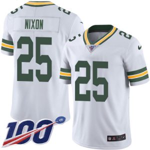 Packers #25 Keisean Nixon White Youth Stitched NFL 100th Season Vapor Untouchable Limited Jersey