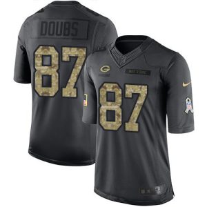 packers #87 romeo doubs black men's stitched nfl limited 2024 salute to service cheap jersey