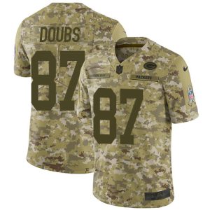 Packers #87 Romeo Doubs Camo Men's Stitched NFL Limited 2024 Salute To Service Jersey