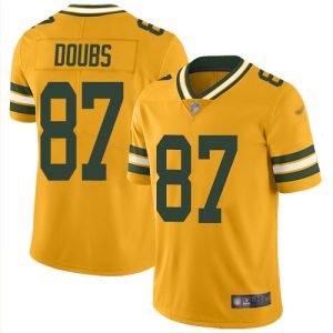 cheap Packers #87 Romeo Doubs Gold Men's Stitched NFL Limited Inverted Legend Jersey