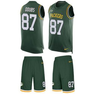 Packers #87 Romeo Doubs Green Team Color Men's Stitched NFL Limited Tank Top Suit Jersey