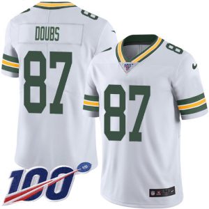 Packers #87 Romeo Doubs White Men's Stitched NFL 100th Season Vapor Untouchable Limited Jersey