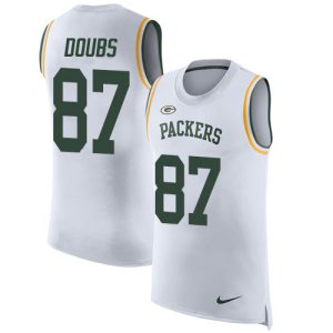 Packers #87 Romeo Doubs White Men's Stitched NFL Limited Rush Tank Top Jersey