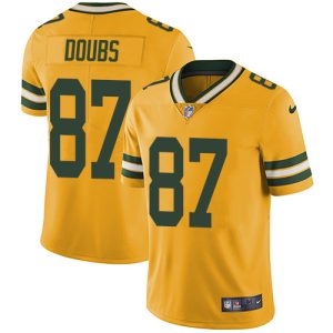 Packers #87 Romeo Doubs Yellow Men's Stitched NFL Limited Rush Jersey