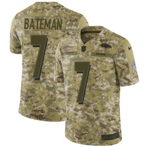 ravens #7 rashod bateman camo men's stitched nfl limited 2024 salute to service cheap jersey