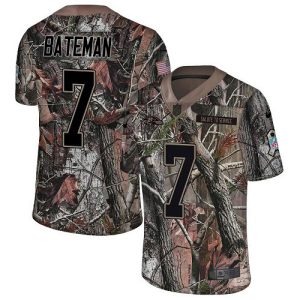 cheap Ravens #7 Rashod Bateman Camo Men's Stitched NFL Limited Rush Realtree Jersey