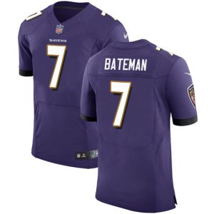 Ravens #7 Rashod Bateman Purple Team Color Men's Stitched NFL Vapor Untouchable Elite Jersey