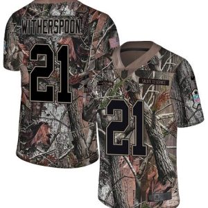 Seahawks #21 Devon Witherspoon Camo Men's Stitched NFL Limited Rush Realtree Jersey