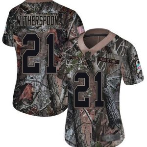 cheap Seahawks #21 Devon Witherspoon Camo Women's Stitched NFL Limited Rush Realtree Jersey