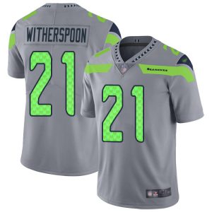 seahawks #21 devon witherspoon gray men's stitched nfl limited inverted legend cheap jersey