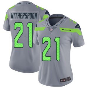 Seahawks #21 Devon Witherspoon Gray Women's Stitched NFL Limited Inverted Legend Jersey