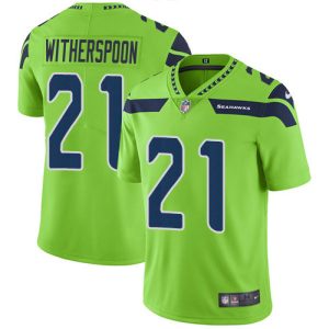 wholesale Seahawks #21 Devon Witherspoon Green Men's Stitched NFL Limited Rush Jersey