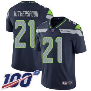 Seahawks #21 Devon Witherspoon Steel Blue Team Color Men's Stitched NFL 100th Season Vapor Untouchable Limited Jersey