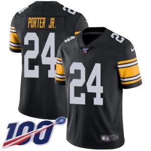 steelers #24 joey porter jr. black alternate men's stitched nfl 100th season vapor limited cheap jersey