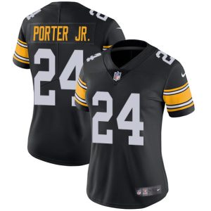 steelers #24 joey porter jr. black alternate women's stitched nfl vapor untouchable limited cheap jersey