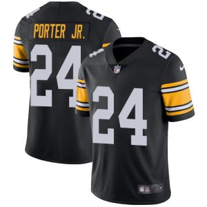 Steelers #24 Joey Porter Jr. Black Alternate Youth Stitched NFL Vapor Untouchable Limited Jersey