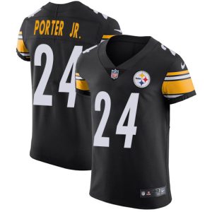 Steelers #24 Joey Porter Jr. Black Team Color Men's Stitched NFL Vapor Untouchable Elite Jersey