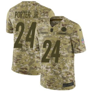 Steelers #24 Joey Porter Jr. Camo Men's Stitched NFL Limited 2024 Salute To Service Jersey