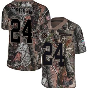 steelers #24 joey porter jr. camo men's stitched nfl limited rush realtree cheap jersey