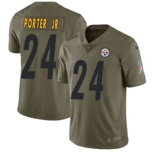 steelers #24 joey porter jr. olive men's stitched nfl limited 2024 salute to service cheap jersey