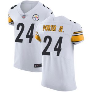 steelers #24 joey porter jr. white men's stitched nfl vapor untouchable elite wholesale jersey