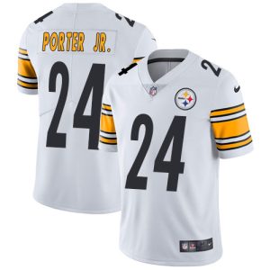 Steelers #24 Joey Porter Jr. White Men's Stitched NFL Vapor Untouchable Limited Jersey