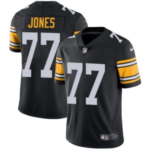 Steelers #77 Broderick Jones Black Alternate Men's Stitched NFL Vapor Untouchable Limited Jersey