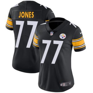 Steelers #77 Broderick Jones Black Team Color Women's Stitched NFL Vapor Untouchable Limited Jersey