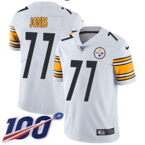 cheap Steelers #77 Broderick Jones White Youth Stitched NFL 100th Season Vapor Limited Jersey