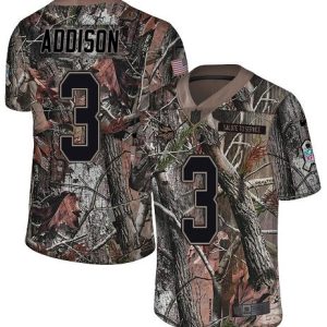 vikings #3 jordan addison camo men's stitched nfl limited rush realtree cheap jersey