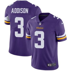 Vikings #3 Jordan Addison Purple Team Color Men's Stitched NFL Vapor Untouchable Limited Jersey