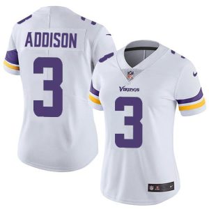 vikings #3 jordan addison white women's stitched nfl vapor untouchable limited cheap jersey