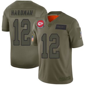 Kansas City Chiefs #12 Mecole Hardman Camo Men's Stitched NFL Limited 2019 Salute To Service Jersey