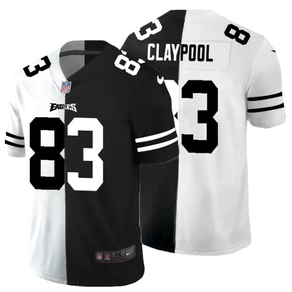 miami dolphins #83 chase claypool men's black v white peace split vapor untouchable limited nfl cheap jersey