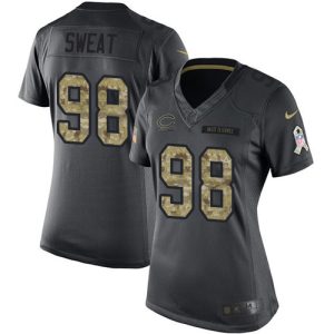 cheap Bears #98 Montez Sweat Black Women's Stitched NFL Limited 2016 Salute to Service Jersey