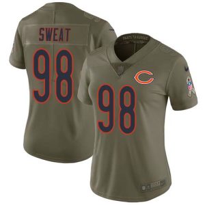 Bears #98 Montez Sweat Olive Women's Stitched NFL Limited 2017 Salute To Service Jersey