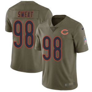 Bears #98 Montez Sweat Olive Youth Stitched NFL Limited 2017 Salute To Service Jersey