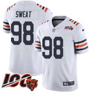 bears #98 montez sweat white youth stitched nfl 100th season vapor limited wholesale jersey