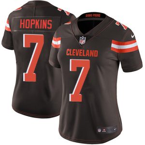 browns #7 dustin hopkins brown team color women's stitched nfl vapor untouchable limited cheap jersey