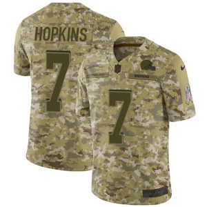 browns #7 dustin hopkins camo men's stitched nfl limited 2018 salute to service wholesale jersey