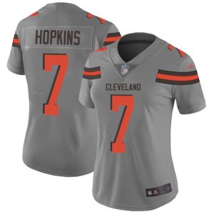 browns #7 dustin hopkins gray women's stitched nfl limited inverted legend wholesale jersey